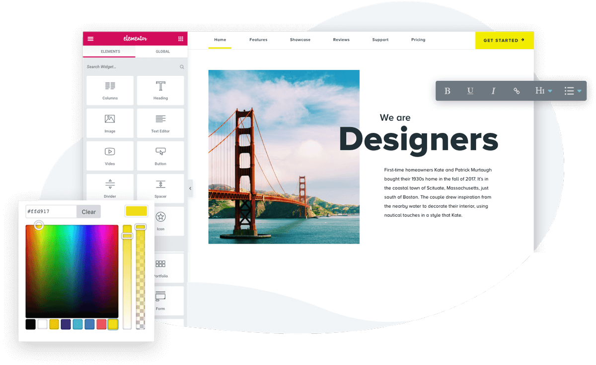 Elementor builder