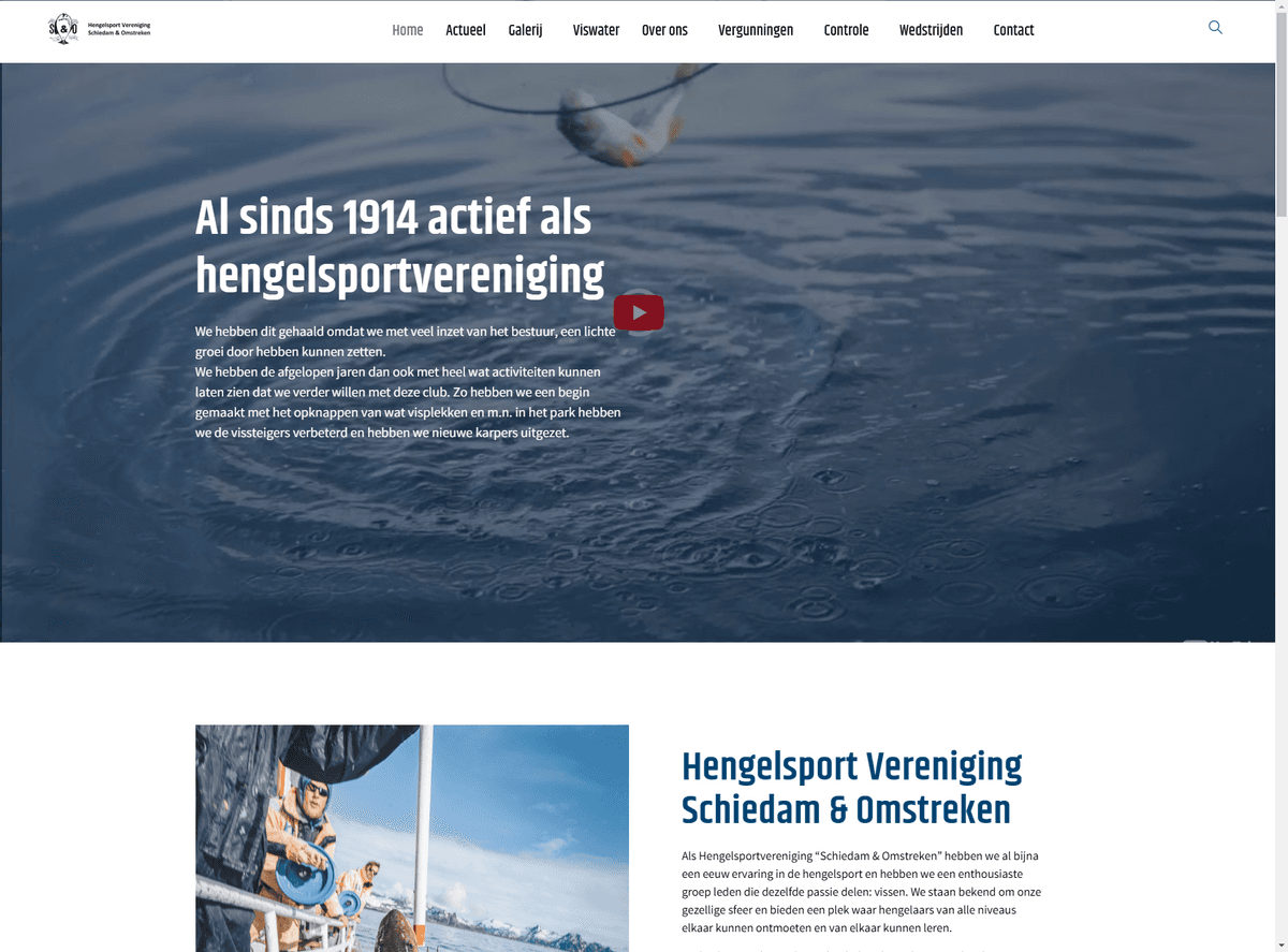 Hengelsport &#038; Vereniging Schiedam en Omstreken &#8211; Website met inschrijfformulier en ideal afrekenen