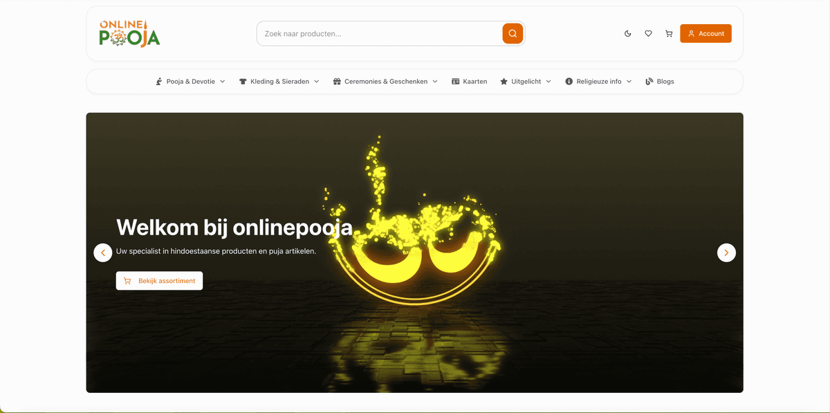 Onlinepooja Premium Hindoestaanse webshop met religieuze informatie