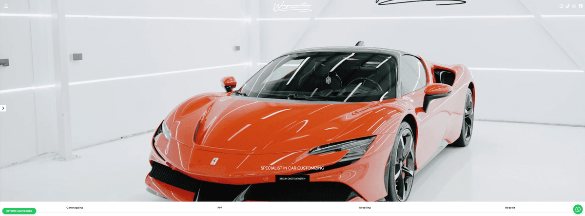 Wrapmaster – Premium Car Wrapping Maatwerk website – Nextjs – Portfolio Case