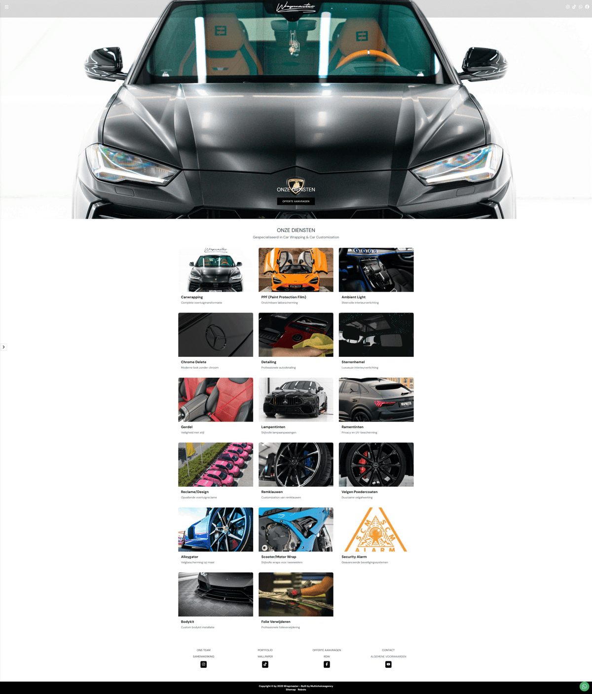 Wrapmaster – Premium Car Wrapping Maatwerk website – Nextjs – Portfolio Case
